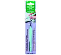 Clover Amour Crochet Hook: 0.90mm, Rubber, Blue, 0.9mm
