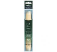 Clover Takumi Bamboo: Knitting Pins: Double Ended: Sets of Five: 20cm x 5.50mm, Wood, 5.5mm