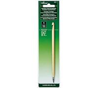 Clover Bamboo Interchangeable Tunisian Crochet Hook, Rubber,Steel, Brown, 6.5" Height x 0.2" Width x 0.2" Length