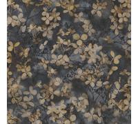 Clover Blossom Wallpaper Textured Floral Leaves Vinyl Erismann 10415-15 Charcoal