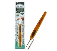 CLOVER CNC-007 Soft Touch Steel Crochet Hooks Size 2 (1.50mm), Each