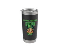 Clover Dreams Make This Leprechaun Smile St Patricks Day Stainless Steel Insulated Tumbler