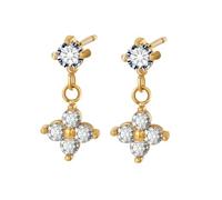 Clover Ear Studs,Zircon Flower Earrings,Full Diamond Pendant Earrings,Simple And Fashionable Accessories,Ear Accessories For Women's Temperament Costumes