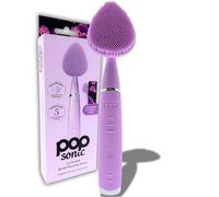 Clover Facial Cleansing Device Lavender Silicone Facial Cleaner & Exfoliator w/ 8000 Vibrations Per Minute, 5 Speeds, USB Rechargeable Face Cleaning Scrubber & Skincare Tool with Case