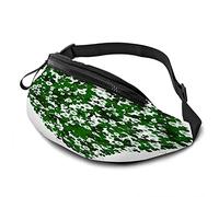 Clover Floral Leaf Heart Casual Waist Bag for Men Woman Vintage Lucky Shamrock Flower Foliage Love Blossom Durable Fanny Pack Enjoy Sport Hiking Running Cycling Outdoor