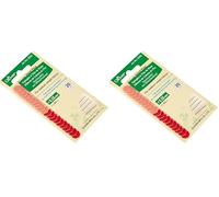 Clover Flower Head Pins-Card, Silver/Pink/Red, 1 (Pack of 2)
