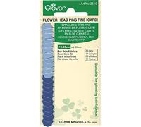 Clover Flower Head Pins Fine (Card), Blue, 1