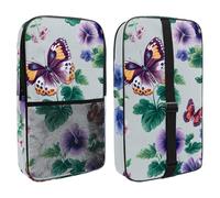 Clover Flowers Pansies and Leaves and Butterflies Pickleball Paddle Cover with Mesh Pocket for Accessories, Fits 2 Paddles and 4balls