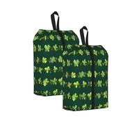 Clover Garland Printed Travel Shoe Storage Bag Waterproof Jacquard Fabric is Lightweight, with Strong Handle and Central Zipper.