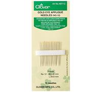 Clover Gold Eye Applique Needles No. 12, Metal