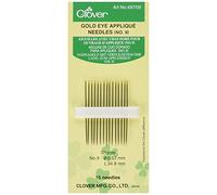 Clover Gold Eye Applique Needles No. 9, Metal, 9