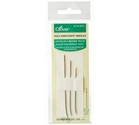 Clover Huck Embroidery Needles, Gold/Silver, 2