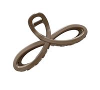 Clover Jelly Colorful Bow Multi-functional Hair Clip At The Back(Khaki)