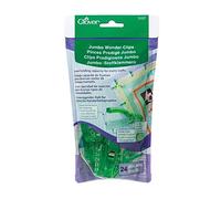 CLOVER Jumbo Wonder Clips Neon Green 24 pcs