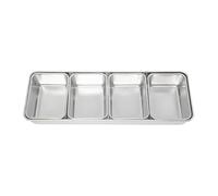 Clover Kitchenware Japanese Yakumi Pan Condiment Holder 4 Large Insert, 145x435x60 mm
