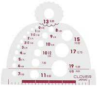 Clover Knitting Needle Gauge, Polypropylene, White, 1