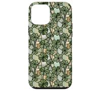 Clover Leaf Pattern Sage Green St. Patricks Day Mosaic Case for iPhone 12 mini
