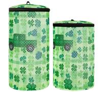 Clover Leaf St. Patrick's Day Clover Lucky Green Doodle Shoe Wash Bag For Washing Machine Shoe Washing Bag For Sneakers 2pcs Sneaker Laundry Bag Wash Bag For Shoes, Clover Leaf St. Patrick's Day