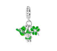 Clover Leprechauns Charm for Pandora Irish Charms for St. Patricks Day Clover