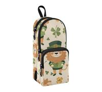 Clover Lion Pencil Case, Big Capacity Pen Bag with Compartment Students Schoolbag Shape Stationery Organizer Pencil Pouch Marker Case for School Office Work