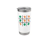Clover Lucky Shamrock St. Patrick's Day Green Stainless Steel Insulated Tumbler