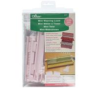 Clover Mini Weaving Loom (Double), Pink, 23 x 16.5 x 4 cm