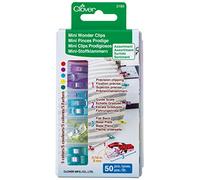 Clover Mini Wonder Clips(Assortment 50pcs), Multicolour, 15.5 x 3.5 x 7.5 cm