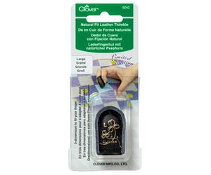 Clover Natural Fit, 3, Seamless Thimble, Black, Large, Inner Dimensions 11/16" 17.5mm