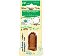 Clover Natural Fit Leather Thimble: Small, Lt. Brown, 1