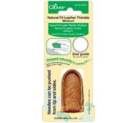 Clover Natural Fit Leather Thimble: Medium, 1