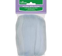 Clover Natural Wool Roving: Light Blue 20gm, 20