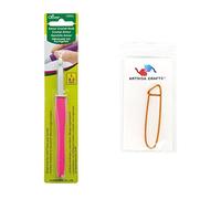 Clover Needlecraft Amour Crochet Hook Size L/8mm 1055/L with Stitch Holder