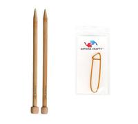 Clover Needlecraft Takumi Bamboo Single Point Knitting Needles 9 inch Size 4/3.5mm 3011 04 with Stitch Holder