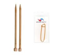 Clover Needlecraft Takumi Bamboo Single Point Knitting Needles 9 inch Size 6/4mm 3011 06 with Stitch Holder