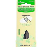 clover Open Sided Thimble: Medium, brass, 1