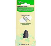 Clover Open Sided Thimble: Small, brass, 1, Gold/Black