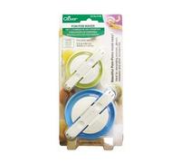 Clover Pom Pom Makers Large, Plastic, Blue/Green, Pack of 2