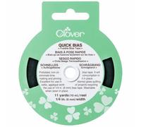 Clover Quick Bias Fusible Bias Tape .25" X11yd-Black