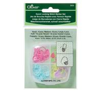 Clover Quick Locking Stitch Marker Set for Knitting - 36 Markers in Case