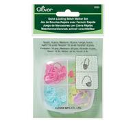 clover Quick Locking Stitch Marker Set, Multi-Colour, 7.5 x 7.5 x 2.5 cm, 36 count (Pack of 1)