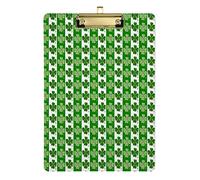 Clover Shamrock St Patrick's Day Holiday Irish Clipboard Standard A4 Letter Size Clipboards for Students,Women,Man and Kids,Office School Standard Size 12.5" x 9"
