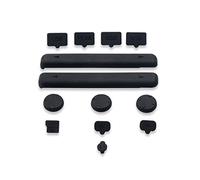 CLOVER Silicone Soft Rubber Dust Proof Plug sories Kits Set (13 Pack) for Nintendo Switch 2017 with Tempered Glass Screen Protector