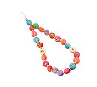 Clover Smiley Face Beaded Phone Lanyard Wrist Strap Fruit Letter Pearl Rainbow Handmade Clay Beads Anti Lost Phone Chain Keychain for Women Girls