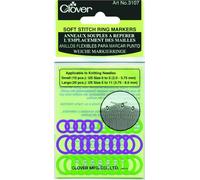Clover Soft Stitch Ring Markers, Other, Multicoloured, 2.4 x 8.52 x 14.62 cm