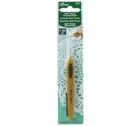 clover Soft Touch Steel Crochet Hook: 1.00mm, 1mm,Yellow