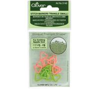Clover Triangle Stitch Markers-Sizes 5 To 8 16/Pkg