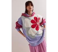 Clover Sweatshirt at Free People in Poppy Combo, Size: Large - female