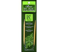 Clover Takumi Bamboo Circular Knitting Needles 16-inchSize 10/6mm, Other, Multicoloured