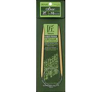 Clover Takumi Bamboo Circular Knitting Needles 24-inchSize 10/6mm, Other, Multicoloured
