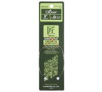 Clover Takumi Bamboo Circular Knitting Needles 9"-Size 0/2mm